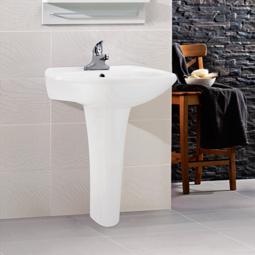 Basins with long pedestal